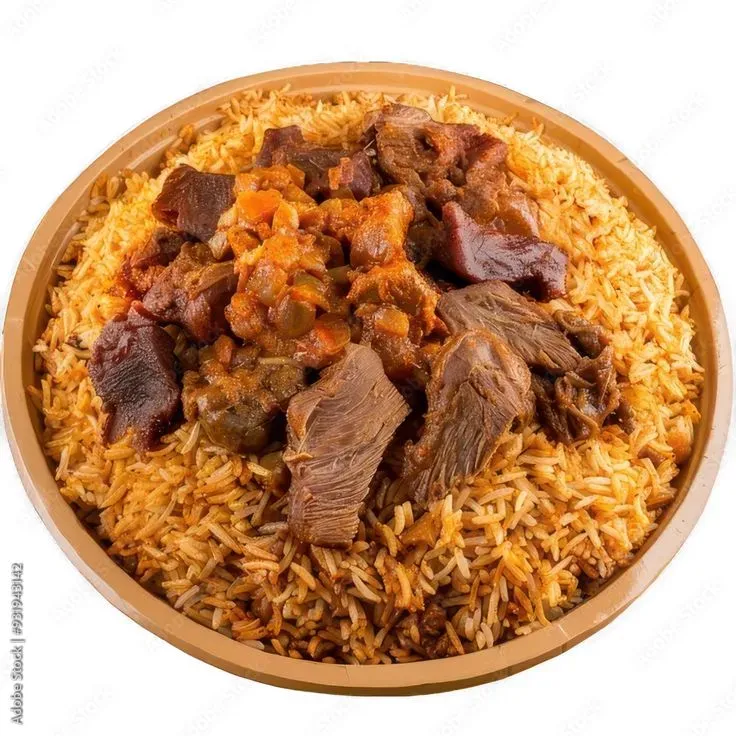 A plate of Kabsa_ Arab Food.webp