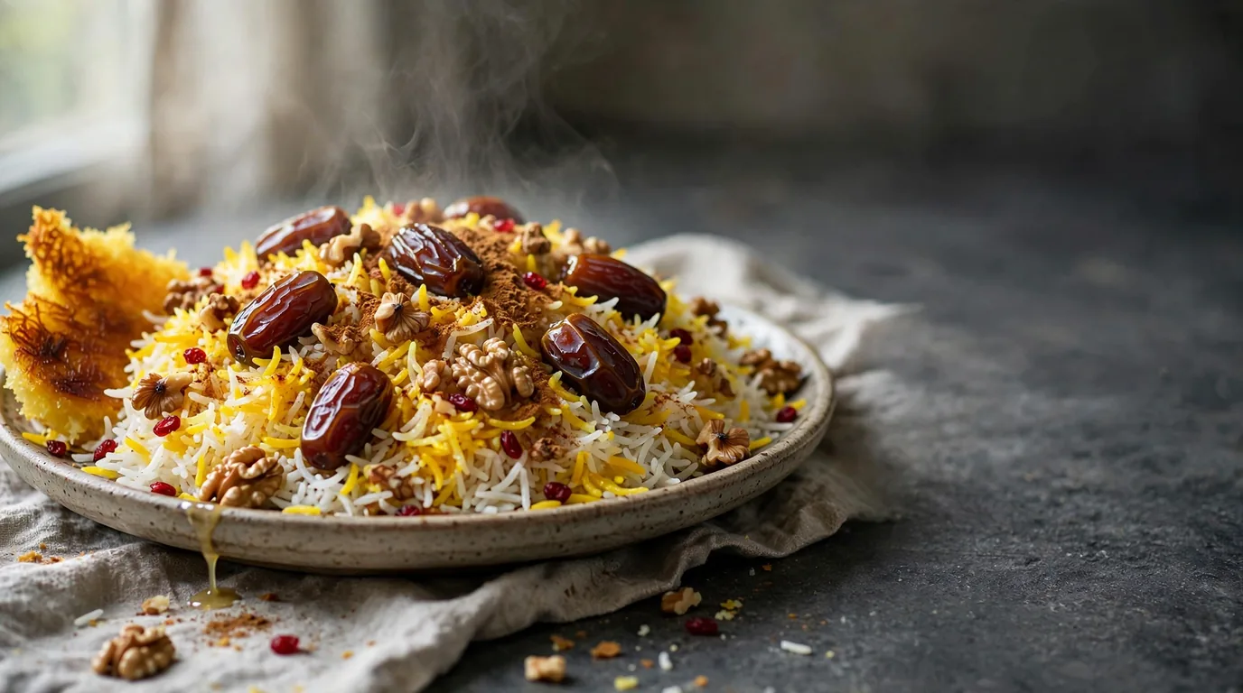 طرز تهیه قنبر پلو؛ پلوی شیرین و معطر جنوب ایران با خرما و دارچین