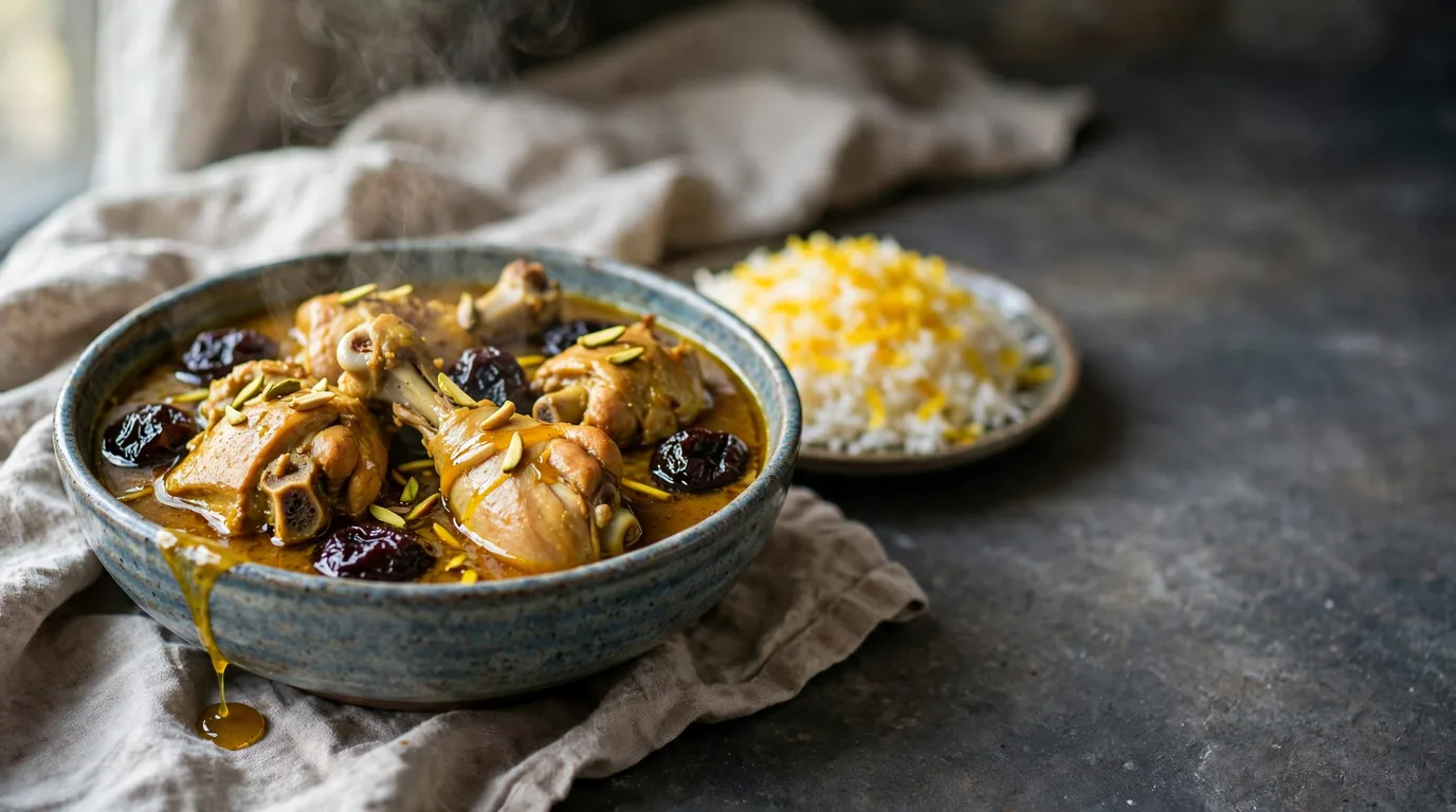 طرز تهیه خورش آلو بخارا با مرغ؛ خورشی ملس و مجلسی با راز ادویه تازه