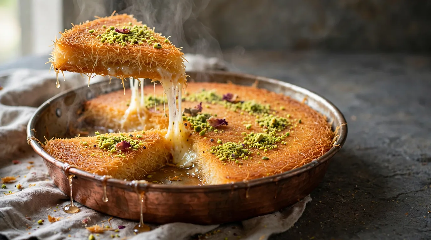 طرز تهیه کنافه؛ دسر طلایی و معطر شام شرقی