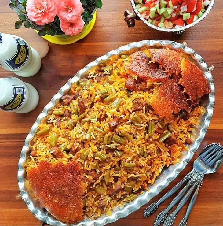 طرز تهیه لوبیا پلو خوشمزه و مجلسی