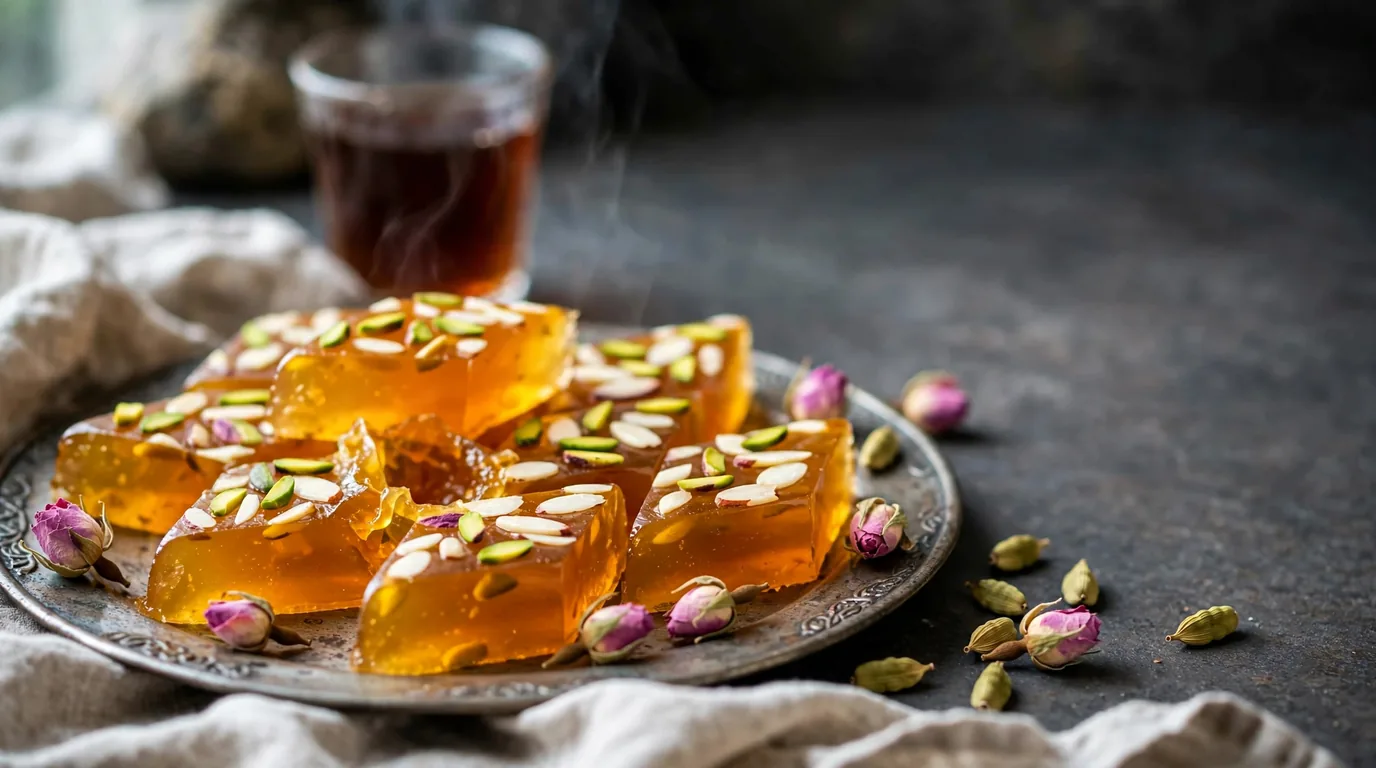 طرز تهیه مسقطی شیرازی؛ ژلهی نشاستهای معطر و اشرافی